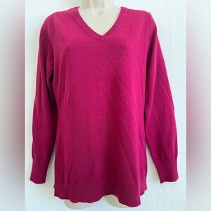 New York & Company

Sweater Women's Medium

Knit Cardigan Berry Red V

Neck